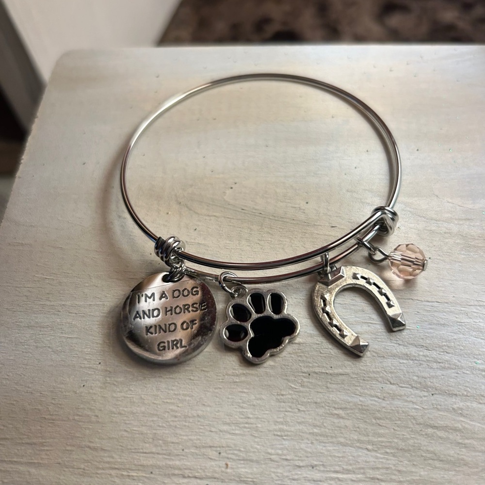 Dog and horse Love Bracelet silver New
